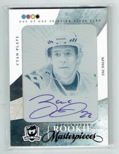 10-11 UD Upper Deck The Cup  Zac Dalpe  1/1 The Cup Printing Plate  Rookie  Auto