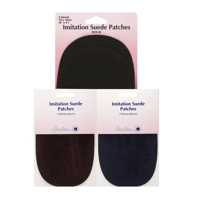 Hemline 2 x 15cm x 10cm Sew in Imitation Faux Suede Mending Patches Repair Patch - Image 1 of 1