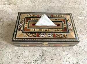 Caja de servilletas de mosaico de madera - Imagen 1 de 7