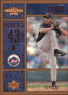 2002 Upper Deck Ballpark Idols Bronze #226 Jaime Cerda RC Rookie Card 65/100   - Image 1 of 2