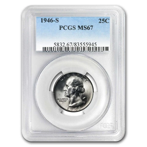 1946-S Washington Quarter MS-67 PCGS - SKU#53621 Cover