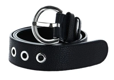 abro Leather Adria Eyelets Belt W90 Gürtel Accessoire Black / Nickel Schwarz - Bild 1 von 2