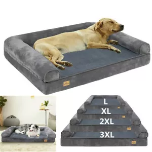 Orthopädisches Hundebett Hunde Bett Sofa Kissen Schlafplatz gelenkschonend L-XXL - Imagen 1 de 32