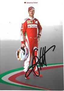 SEBASTIAN VETTEL-FORMEL 1-DEUTSCHLAND-FERRARI-ASTON MARTIN-TOLLE AUTOGRAMMKARTE - Bild 1 von 1