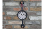 Industrial Retro Pipe Wall Clock Vintage Look Steampunk Metal Black Rustic Decor