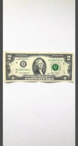 Genuine $2 Bill - Series 9 - Pristine Condition And Uncirculated - Picture 1 of 2