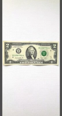 Genuine $2 Bill - Series 9 - Pristine Condition And Uncirculated - Image 1 of 2