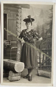 orig. Foto AK Holzkirchen Miesbach Bayern um 1920 Tracht Mädchen Dirndl - Bild 1 von 2