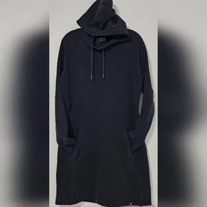 American Giant Damen Hoodie Kleid M Schwarz Made in USA Long Sweatshirt Kleid - Bild 1 von 10