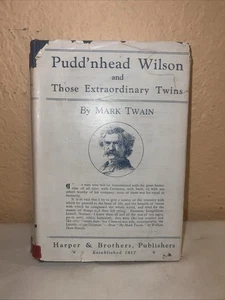 RARE 1933 Pudd'nhead Wilson and Those Extraordinary Twins by Mark Twain HC - Foto 1 di 23