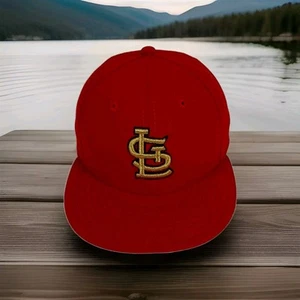 St Louis Cardinals New Era Fitted Hat 7 1/4 Gold Logo Made In The USA 59FIFTY - Picture 1 of 18