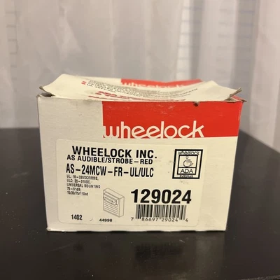 Wheelock AS-24MCW-FR-UL/ULC Horn Strobe Red Wall 15/30/75/110CD 24VDC