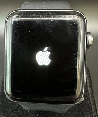 Used Apple Watch Series 2 Black Aluminum 42mm with Black Band Works Ready 2 Pair - Image 1 of 4