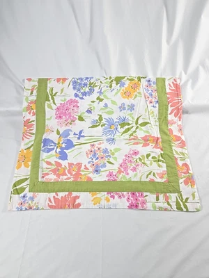 Пара двусторонних акварельных наволочек Martha Stewart Collection KING с цветочным рисунком - Изображение 1 из 4