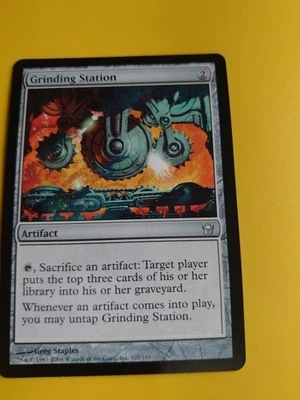 Grinding Station. Fifth Dawn. Artifact   VG Magic the Gathering Card. - Image 1 of 4