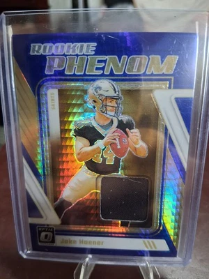 2023 Panini Donruss Optic - Rookie Phenoms Jake Haener #RP-JHA Blue Hyper Prizm - Image 1 of 2