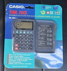 Casio Time Face Calculadora Portátil con Reloj Analógico y Alarma QA-100 NUEVO  - Imagen 1 de 8