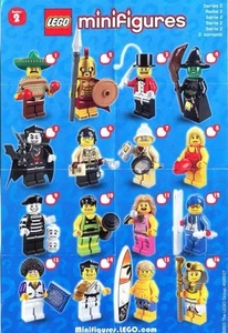 Complete Set ALL 16 - LEGO Series 2 Collectible Minifigures 8684 retired - Picture 1 of 3