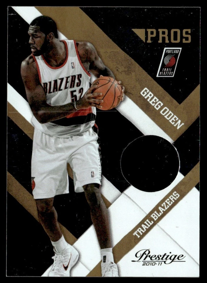 2010-11 Panini Prestige Prestigious Pros Gold Greg Oden 25/99 Portland Trail - Image 1 of 2