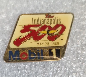 Vintage 73rd Indianapolis 500 Event Collector Enamel Lapel Hat Pin 1989 Mobil 1 - Picture 1 of 6