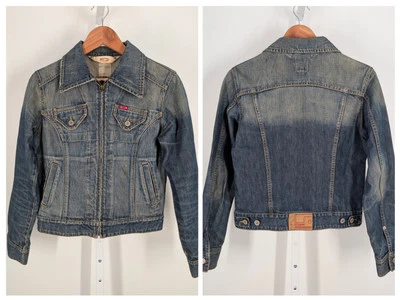 Diesel Jeans Vintage Y2K Sample Stonewash Rave Mod 70s Revival Denim Trucker M - Image 1 of 4
