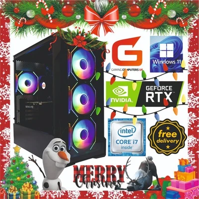 XMAS PRICE DROP GAMING  PC I7 6th 32GB 1TB+480SSD RTX 8GB 5060 W11 FREE DELIVERY - Image 1 of 4