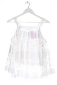 MANGO Top de encaje Mujeres Top Talla EU 36 blanco puro elegante - Imagen 1 de 5