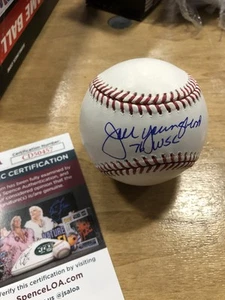 Baseball autografato Joel Youngblood JSA scritta 1976 WSC Cincinnati Reds B - Foto 1 di 2