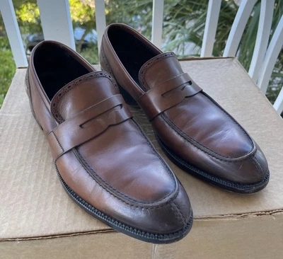 Ermenegildo Zegna Men’s Size 10 Dark Brown Leather Penny Loafers Shoes - Image 1 of 4