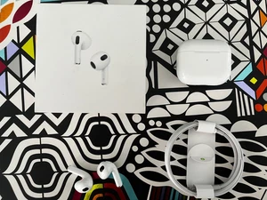 Écouteurs sans fil Apple AirPods MPNY3AM/A (3e génération) avec étui de charge A2564 - Photo 1 sur 9