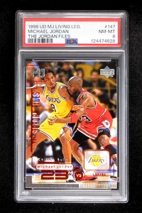 1998 UD MJ Lebende Legende Michael Jordan / Kobe Bryant #147 Jordan Akten PSA 8 - Bild 1 von 10