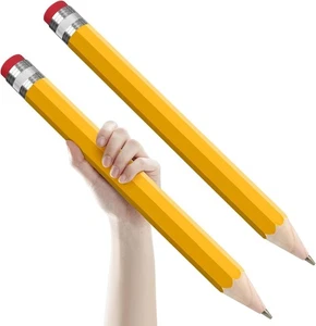 2er Pack Holz Jumbo Bleistift für Requisite Geschenke Dekor 14 Zoll lustig groß Neuheit Bleistift - Bild 1 von 6