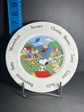Peanuts Charlie Brown & Gang Child's Plate Johnson Bros 7 7/8" Vintage Stoneware