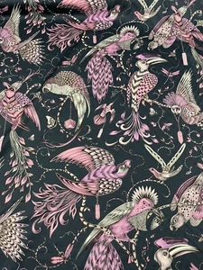 Clarke And Clarke Emma J Shipley Audubon Fabric Col.pink 3mtrs - Picture 1 of 9