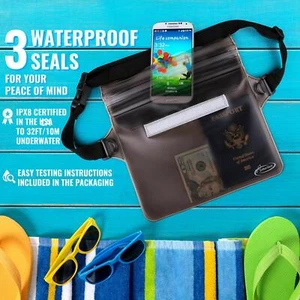 All Colors! Waterproof Waist Pouch Bag Dry Underwater Case - Picture 1 of 2