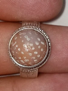 Antike geätzte Karneol Perle fixiert in Silber Handarbeit Ring aus Pakistan  - Bild 1 von 12