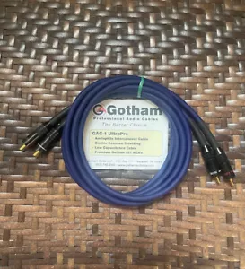 Gotham UltraPro Audiophile Interconnect Cables with Deltron RCA's - 1 meter Pair - Picture 1 of 3
