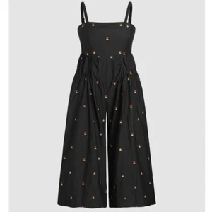 Nwt cider oversized pant jumper romper sleeveless cherry embroidered cotton 3x - Picture 1 of 11