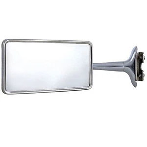 Espejo rectangular de brazo largo de vidrio para puerta de visión trasera lateral exterior Hot Rod individual - Imagen 1 de 4