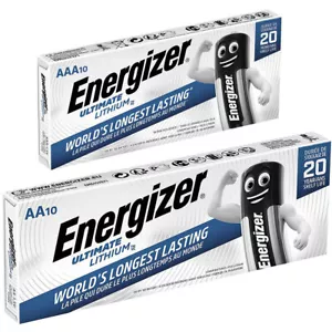 ENERGIZER AA AAA ULTIMATE LITHIUM BATTERIES 1.5v LR6 FR6 BATTERY 20 YEARS EXPIRY - Picture 1 of 10