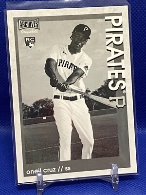 2022 Topps Archives Snapshots Oneil Cruz RC Black & White #26 Pirates - Image 1 of 2