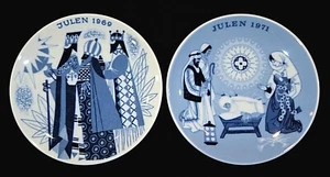 Porsgrund or Norway 1969 &/or 1971 Annual Christmas Collector Plates - Picture 1 of 10