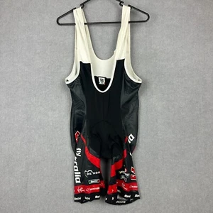 SMS Santini Bib Mens 2XL Black Red Cycling Padded Compression Stretch - Picture 1 of 7