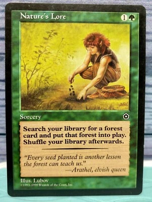 MTG 1X Nature's Lore X1 Portal Second Age Magic - HP - Image 1 of 2