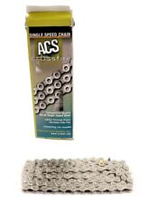 ACS CROSSFIRE Single Speed 1/2" x 3/32" - 106 Links BMX Bicycle Silver Chain