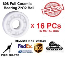 16 PCS  Bearings 608 Full Ceramic in box ( ZrO2 Zirconium) for Skating