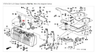 Tanque de combustible con junta base NSX original OEM HONDA ACURA ☆ 17574-SV1-L01 ☆ Foto 1 de 3