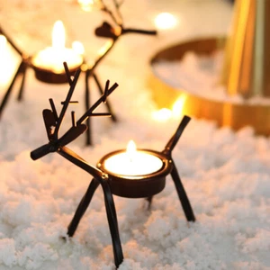 2020 Iron Christmas Candle Holder Table Decor Home Xmas Noel Happy New Year RLM - Picture 1 of 12