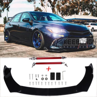 Glossy Front Bumper Lip Splitter Body Kit  for Toyota Camry XSE SE LE Trd Hybird - Image 1 of 4