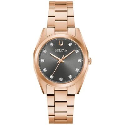 Bulova Women's Quartz Diamond Accent Rose Gold Stainless Steel Watch 31MM 97P156 - Image 1 of 4